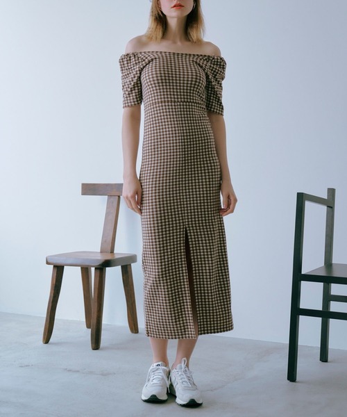 ギンガムストレートワンピース（ワンピース）｜Lil Ambition（リル