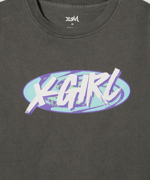 X-girl(エックスガール)の「GALAXY LOGO S/S BABY TEE(Tシャツ/カットソー・レディース・ブラック/オリーブ/ホワイト・S/M)」の15枚目の写真