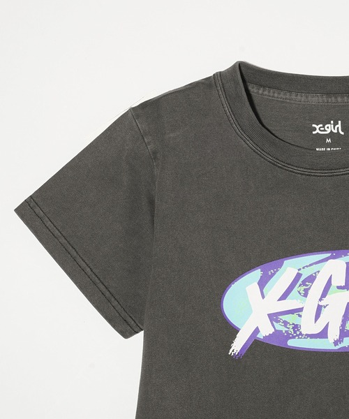 X-girl(エックスガール)の「GALAXY LOGO S/S BABY TEE(Tシャツ/カットソー・レディース・ブラック/オリーブ/ホワイト・S/M)」の16枚目の写真