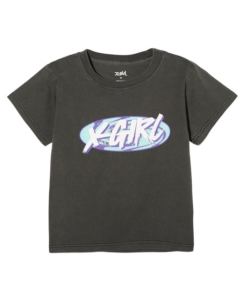 X-girl(エックスガール)の「GALAXY LOGO S/S BABY TEE(Tシャツ/カットソー・レディース・ブラック/オリーブ/ホワイト・S/M)」の11枚目の写真