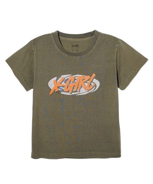 X-girl(エックスガール)の「GALAXY LOGO S/S BABY TEE(Tシャツ/カットソー・レディース・ブラック/オリーブ/ホワイト・S/M)」の10枚目の写真