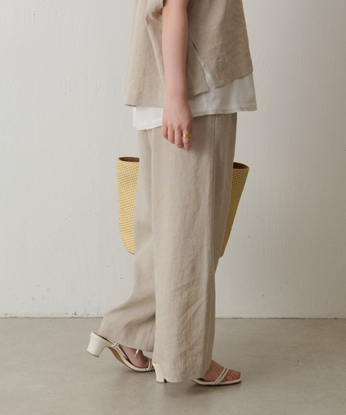 BEARDSLEY（ビアズリー）の「《セットアップ対応》ウエストリブリネンパンツ（その他パンツ・レディース・ブラック/ベージュ/カーキ・S/L/M）」の17枚目の写真