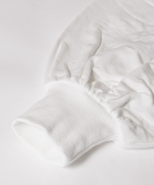 coca（coca）（コカ）の「ミニ裏毛切り替えギャザートップス（スウェット・レディース・ホワイト/ブラック・M/L）」の19枚目の写真