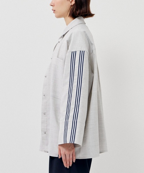 CITY TOKYO(シティトウキョウ)の「リネンライクオーバーシャツ(シャツ/ブラウス・レディース・ダークグレー/ライトグレー・FREE)」の21枚目の写真