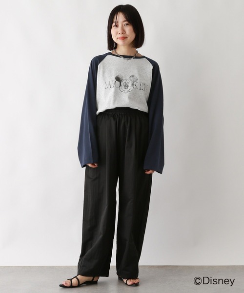 LEPSIM(レプシィム)の「MICKEY/ラグランロンT 109014(Tシャツ/カットソー・レディース・ブラック/ネイビー/ベージュ・FREE)」の15枚目の写真