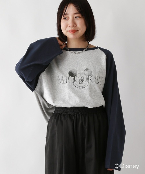 LEPSIM(レプシィム)の「MICKEY/ラグランロンT 109014(Tシャツ/カットソー・レディース・ブラック/ネイビー/ベージュ・FREE)」の18枚目の写真