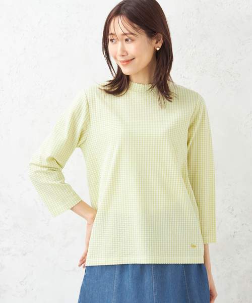 DECOY SINCE 1981(デコイシンスイチキュウハチイチ)の「ギンガムチェックプルオーバー(Tシャツ/カットソー・レディース・ブルー/ベージュ/イエロー・LL/L/M)」の2枚目の写真