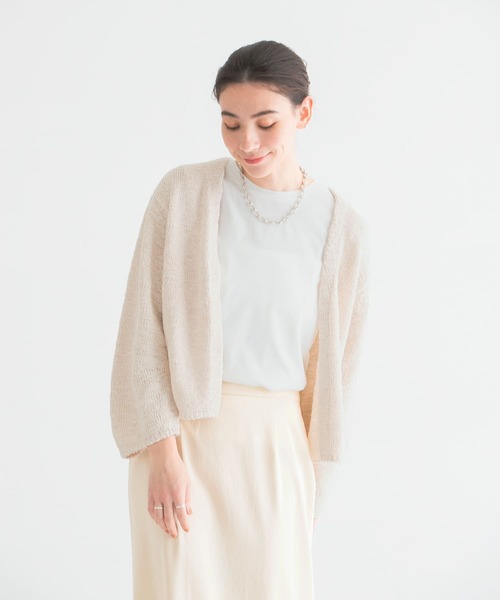 URBAN RESEARCH(アーバンリサーチ)の「ラメブークレカーディガン(カーディガン/ボレロ・レディース・アイボリー/ブラック/レッド・FREE)」の7枚目の写真