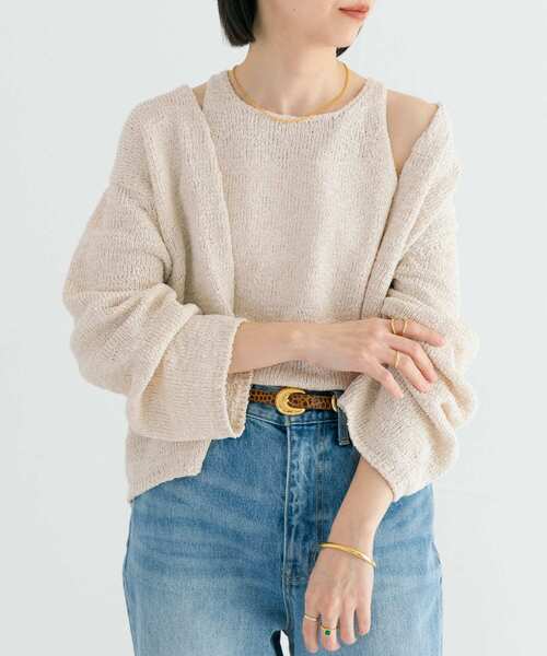 URBAN RESEARCH(アーバンリサーチ)の「ラメブークレカーディガン(カーディガン/ボレロ・レディース・アイボリー/ブラック/レッド・FREE)」の18枚目の写真