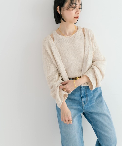 URBAN RESEARCH(アーバンリサーチ)の「ラメブークレカーディガン(カーディガン/ボレロ・レディース・アイボリー/ブラック/レッド・FREE)」の20枚目の写真