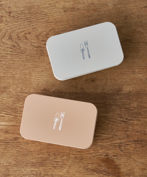 CUISINE HABITS（クイジーヌハビッツ）の「クイジーヌハビッツ スクエア1段ランチボックス（お弁当箱・レディース・グレー/ベージュ・0）」の3枚目の写真