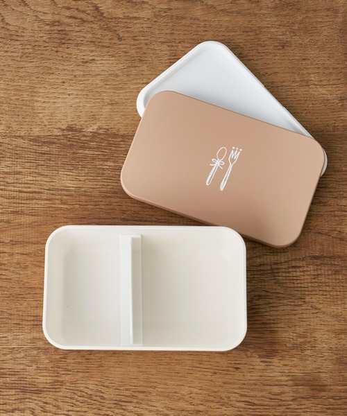 CUISINE HABITS（クイジーヌハビッツ）の「クイジーヌハビッツ スクエア1段ランチボックス（お弁当箱・レディース・グレー/ベージュ・0）」の10枚目の写真