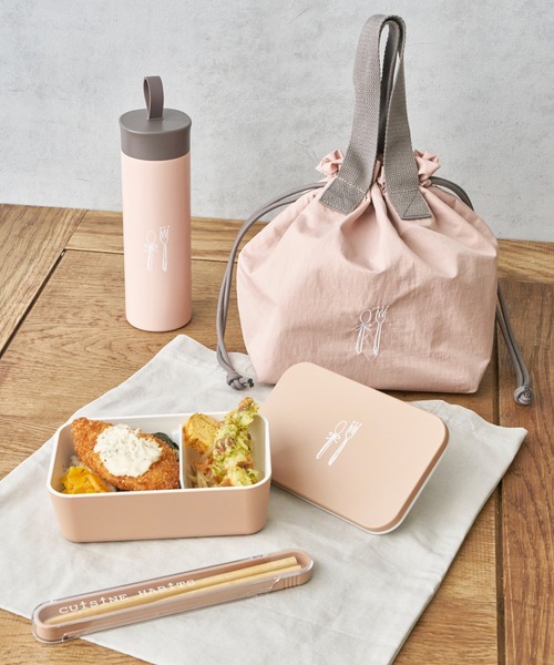 CUISINE HABITS（クイジーヌハビッツ）の「クイジーヌハビッツ スクエア1段ランチボックス（お弁当箱・レディース・グレー/ベージュ・0）」の7枚目の写真