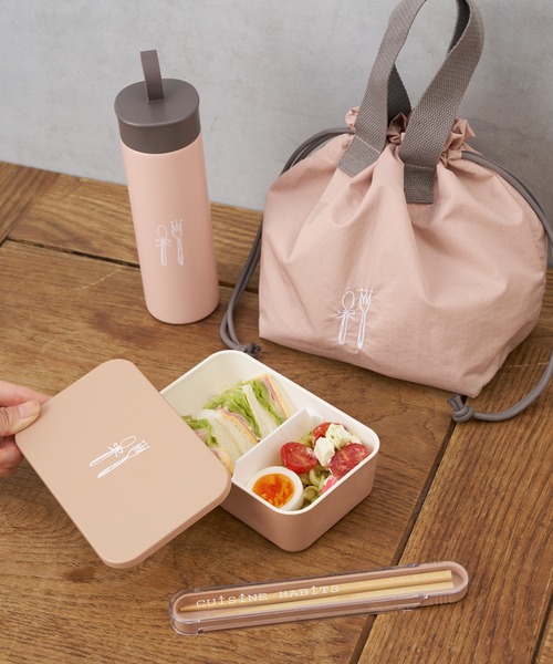 CUISINE HABITS（クイジーヌハビッツ）の「クイジーヌハビッツ スクエア1段ランチボックス（お弁当箱・レディース・グレー/ベージュ・0）」の13枚目の写真