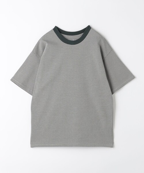 BEAUTY&YOUTH UNITED ARROWS(ビューティーアンドユースユナイテッドアローズ)の「<VATANLOOP × monkey time> オーガニック ボーダー Tシャツ(Tシャツ/カットソー・メンズ・ライトグレー/ダークグリーン/ブラック・XL/L/M/S)」の3枚目の写真