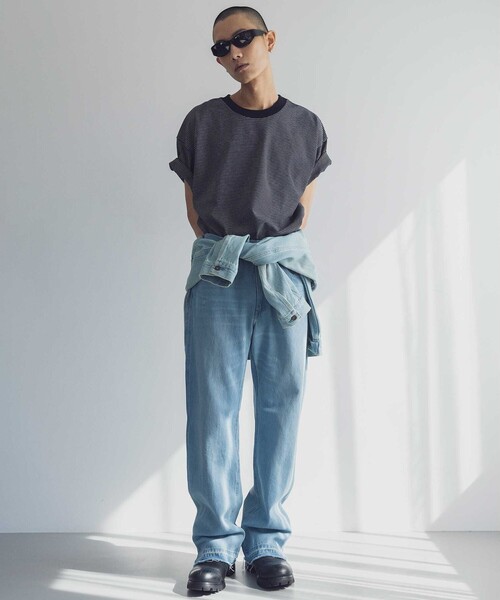 BEAUTY&YOUTH UNITED ARROWS(ビューティーアンドユースユナイテッドアローズ)の「<VATANLOOP × monkey time> オーガニック ボーダー Tシャツ(Tシャツ/カットソー・メンズ・ライトグレー/ダークグリーン/ブラック・XL/L/M/S)」の5枚目の写真