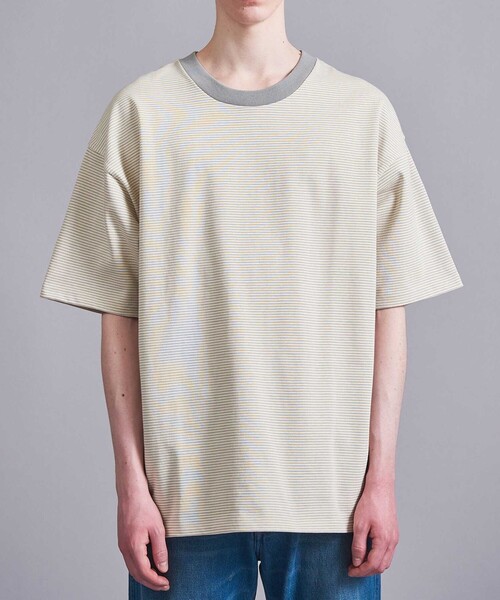 BEAUTY&YOUTH UNITED ARROWS(ビューティーアンドユースユナイテッドアローズ)の「<VATANLOOP × monkey time> オーガニック ボーダー Tシャツ(Tシャツ/カットソー・メンズ・ライトグレー/ダークグリーン/ブラック・XL/L/M/S)」の9枚目の写真