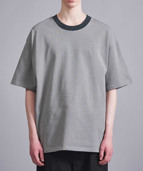 BEAUTY&YOUTH UNITED ARROWS(ビューティーアンドユースユナイテッドアローズ)の「<VATANLOOP × monkey time> オーガニック ボーダー Tシャツ(Tシャツ/カットソー・メンズ・ライトグレー/ダークグリーン/ブラック・XL/L/M/S)」の12枚目の写真