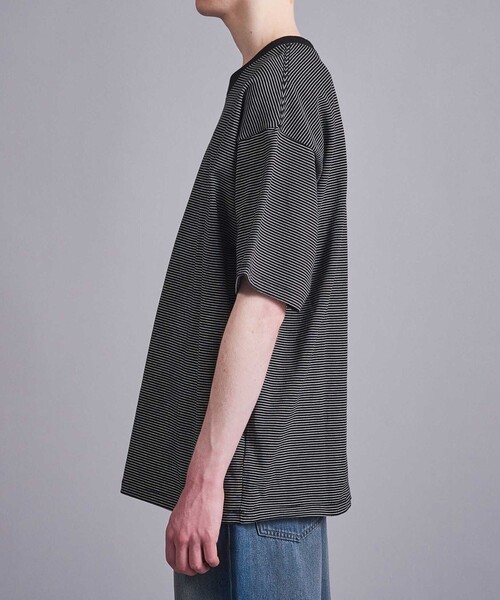 BEAUTY&YOUTH UNITED ARROWS(ビューティーアンドユースユナイテッドアローズ)の「<VATANLOOP × monkey time> オーガニック ボーダー Tシャツ(Tシャツ/カットソー・メンズ・ライトグレー/ダークグリーン/ブラック・XL/L/M/S)」の16枚目の写真