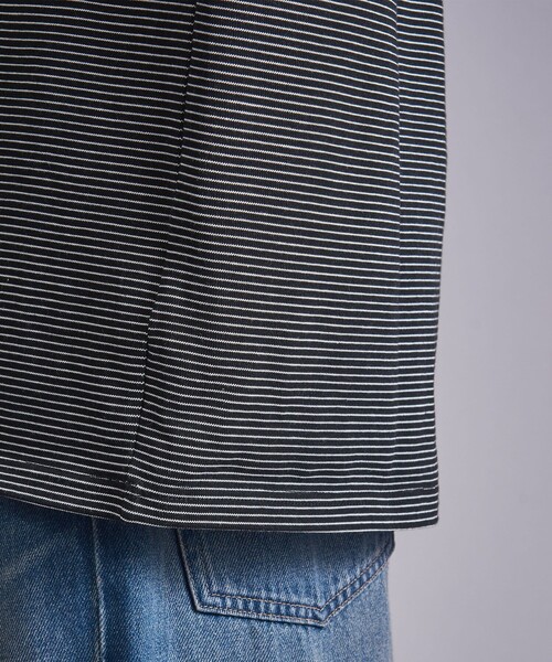 BEAUTY&YOUTH UNITED ARROWS(ビューティーアンドユースユナイテッドアローズ)の「<VATANLOOP × monkey time> オーガニック ボーダー Tシャツ(Tシャツ/カットソー・メンズ・ライトグレー/ダークグリーン/ブラック・XL/L/M/S)」の20枚目の写真