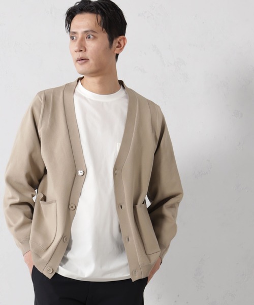 FOUND GOOD（ファウンドグッド）の「ポリガラニットカーデ（カーディガン/ボレロ・メンズ・ネイビー/ベージュ/グリーン系4/ホワイト系5・S/M/L/XL）」の10枚目の写真