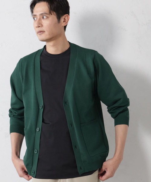 FOUND GOOD（ファウンドグッド）の「ポリガラニットカーデ（カーディガン/ボレロ・メンズ・ネイビー/ベージュ/グリーン系4/ホワイト系5・S/M/L/XL）」の13枚目の写真