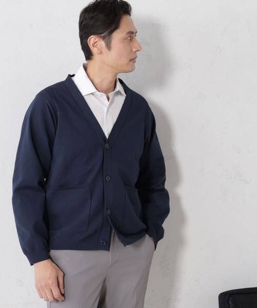 FOUND GOOD（ファウンドグッド）の「ポリガラニットカーデ（カーディガン/ボレロ・メンズ・ネイビー/ベージュ/グリーン系4/ホワイト系5・S/M/L/XL）」の17枚目の写真