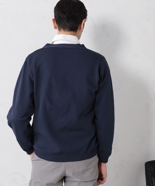 FOUND GOOD（ファウンドグッド）の「ポリガラニットカーデ（カーディガン/ボレロ・メンズ・ネイビー/ベージュ/グリーン系4/ホワイト系5・S/M/L/XL）」の18枚目の写真