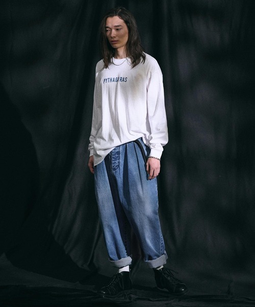THEOREM（セオレム）の「mp12232- Routine Denim Pants（Distressed）デニムパンツ（デニムパンツ・メンズ・ライトインディゴブルー・S/M/L/XL）」の15枚目の写真