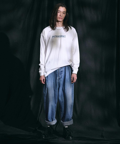 THEOREM（セオレム）の「mp12232- Routine Denim Pants（Distressed）デニムパンツ（デニムパンツ・メンズ・ライトインディゴブルー・S/M/L/XL）」の14枚目の写真