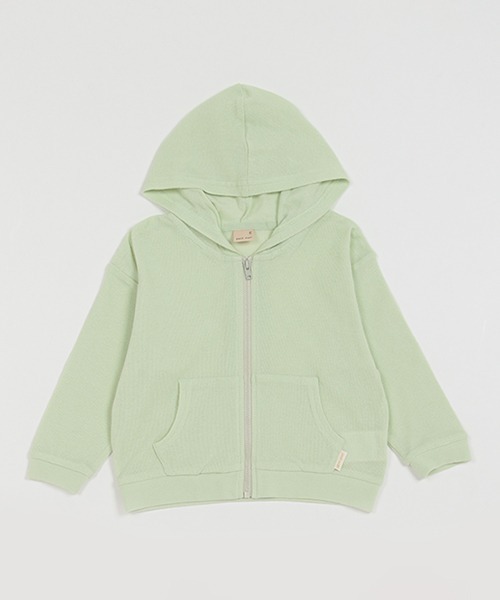 petit main(プティマイン)の「【UVカット・接触冷感】ワッフルパーカー(パーカー・キッズ・ネイビー/ライトグリーン/オフホワイト・110cm/100cm/90cm/80cm/130cm/120cm)」の3枚目の写真