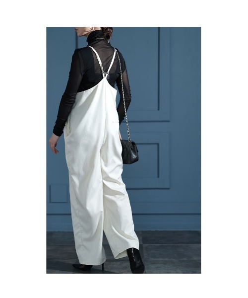Sawa a la mode（サワアラモード）の「ワイドパンツサロペット（サロペット/オーバーオール・レディース・ベージュ・FREE）」の15枚目の写真