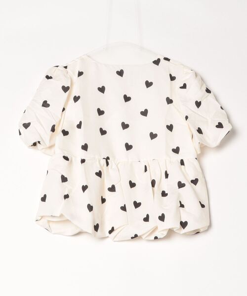 gossip！ロサンゼルス（ゴシップロサンゼルス）の「Vネック ハート柄パフスリーブトップス（シャツ/ブラウス・レディース・ベージュ・FREE）」の11枚目の写真