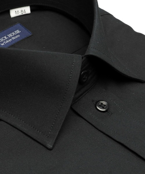 TOKYO SHIRTS(トウキョウシャツ)の「形態安定ノーアイロン ワイド 長袖ビジネスワイシャツ(ビジネスシャツ・メンズ・ブラック・首回り37cm-裄丈80cm/首回り39cm-裄丈80cm/首回り39cm-裄丈84cm/首回り41cm-裄丈82cm/首回り41cm-裄丈86cm/首回り42cm-裄丈82cm/首回り42cm-裄丈86cm/首回り43cm-裄丈82cm/首回り43cm-裄丈86cm/首回り37cm-裄丈84cm)」の2枚目の写真
