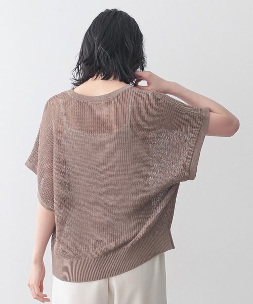 for/c（フォーシー）の「[新色追加]フレンチスリーブニットプルオーバー【サスティナブル】（ニット/セーター・レディース・アイボリー/チャコール/モカ/ネイビー/レッド・M/L/LL）」の7枚目の写真