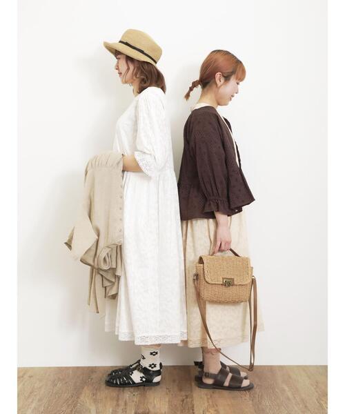 Samansa Mos2(サマンサ モスモス)の「【Sサイズ / WEB限定】レースパッチワークワンピース(ワンピース・レディース・キナリ/オフホワイト/ブラック・S/M)」の7枚目の写真