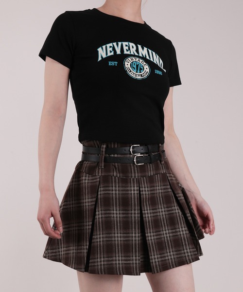 タグ付き未使用品★ブルーレーベル　スカート　チェック　ベルト　ボックスプリーツ タグ付き未使用品☆ブルーレーベル スカート チェック ベルト