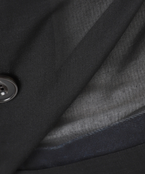 NOBLE ブラック シアージャケット 36 Noble（ノーブル）の「《追加》スリットスリーブシアージャケット