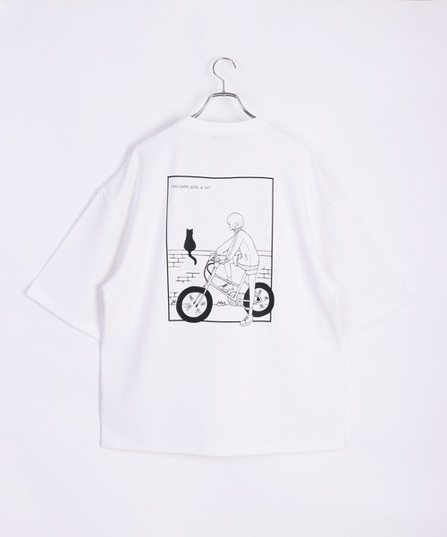 WESTSEA（ウエストシー）の「接触冷感 TASOGAREガール & キャット ネコ クールポンチ 半袖Tシャツ（Tシャツ/カットソー・メンズ・ブラック系その他/ホワイト系その他2/ブラック/グレイッシュベージュ/ブラック系その他2/ホワイト/ホワイト系その他/ベージュ系その他/ベージュ系その他2・M/L）」の16枚目の写真