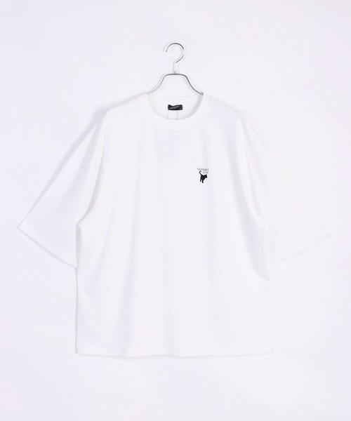 WESTSEA（ウエストシー）の「接触冷感 TASOGAREガール & キャット ネコ クールポンチ 半袖Tシャツ（Tシャツ/カットソー・メンズ・ブラック系その他/ホワイト系その他2/ブラック/グレイッシュベージュ/ブラック系その他2/ホワイト/ホワイト系その他/ベージュ系その他/ベージュ系その他2・M/L）」の12枚目の写真