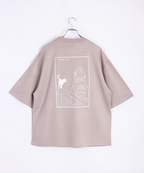 WESTSEA（ウエストシー）の「接触冷感 TASOGAREガール & キャット ネコ クールポンチ 半袖Tシャツ（Tシャツ/カットソー・メンズ・ブラック系その他/ホワイト系その他2/ブラック/グレイッシュベージュ/ブラック系その他2/ホワイト/ホワイト系その他/ベージュ系その他/ベージュ系その他2・M/L）」の18枚目の写真
