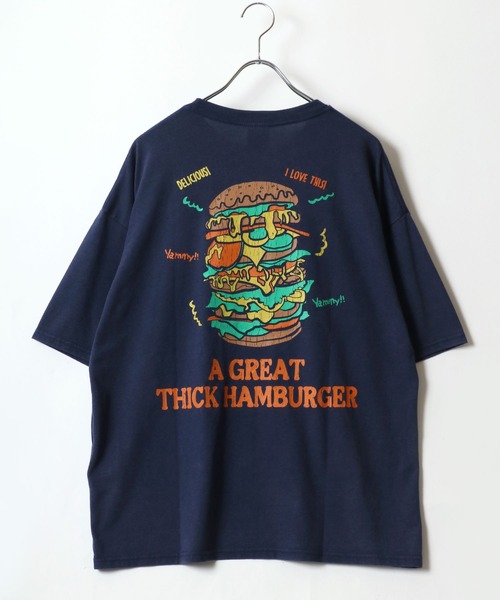 MARUKAWA(マルカワ)の「スノーウォッシュ加工 ビンテージライク レトロ ベア ハンバーガー バックプリント オーバーサイズ半袖Tシャツ レディース メンズ(Tシャツ/カットソー・レディース・ネイビー/ブラック/グリーン系その他/ブルー系その他/グリーン/ブラック系その他/グレー系その他/チャコール・M/L/LL)」の13枚目の写真