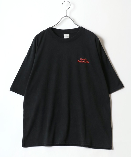 MARUKAWA(マルカワ)の「スノーウォッシュ加工 ビンテージライク レトロ ベア ハンバーガー バックプリント オーバーサイズ半袖Tシャツ レディース メンズ(Tシャツ/カットソー・レディース・ネイビー/ブラック/グリーン系その他/ブルー系その他/グリーン/ブラック系その他/グレー系その他/チャコール・M/L/LL)」の12枚目の写真