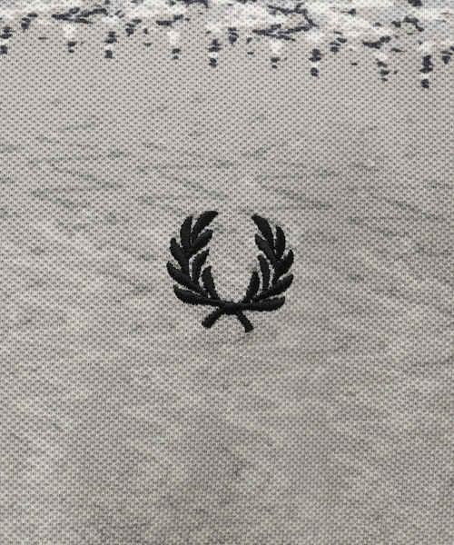 Fred Perry ストライプ ポロシャツ グレー/ブラック　m7789 セール】FRED PERRY (フレッド ペリー) SUBCULTURE WAVES POLO