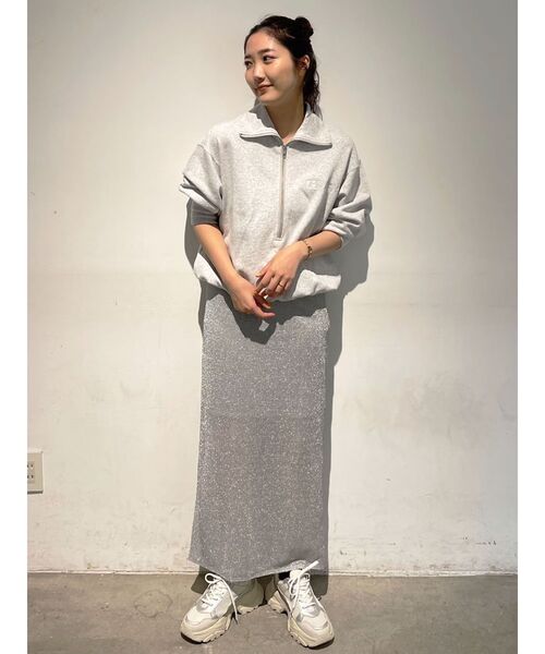 LAGUNAMOON（ラグナムーン）の「ラメカットソーナロースカート（スカート・レディース・ゴールド/シルバー・SMALL/MEDIUM）」の6枚目の写真