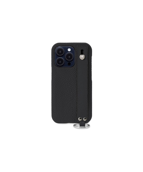 iPhone 14 Pro) ハンドル付き バックカバーケース シュリンクレザー