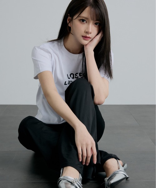 tシャツ 「ZOZOTOWN限定」LHP×Aurora/Organic cotton「LOSER」print T/lhparr レディース メンズ ZOZOTOWN限定】LHP×Aurora/Organic cotton「LOSER」print T