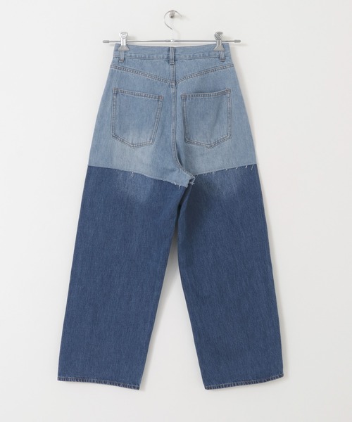 KBF(ケイビーエフ)の「『3サイズ展開』リメイクスイッチングデニム(デニムパンツ・レディース・ブルー/ライトブルー・34/36/38)」の18枚目の写真