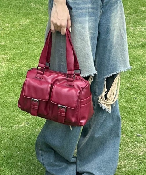 Heather ショルダーバッグ バッグ ベルト付きWポケットBAG