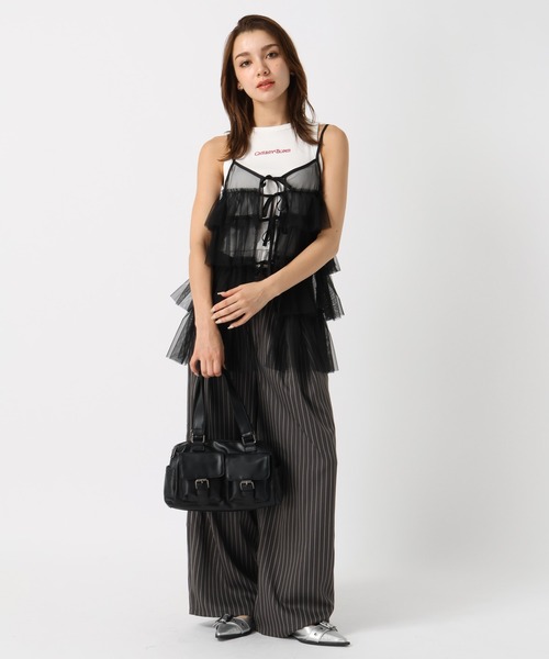 FOREVER 21(フォーエバー トゥエンティーワン)の「【WEB限定カラーあり】合皮ダブルポケットショルダーバッグ(ショルダーバッグ・レディース・ブラック/レッド/ブラウン/グレー/シルバー/ブラック系その他・FREE)」の7枚目の写真